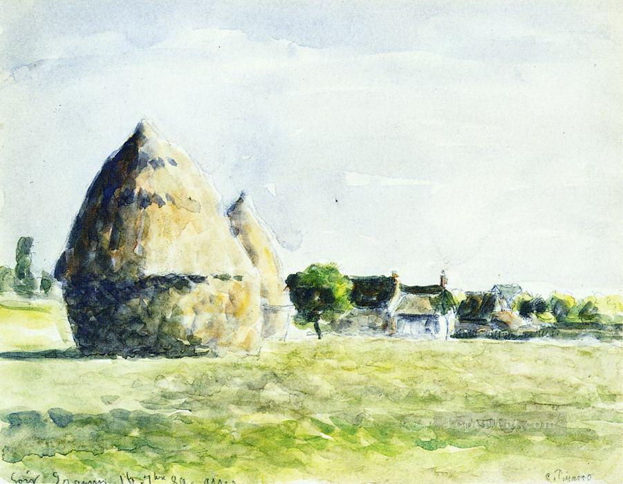 干し草の山 1889年 カミーユ・ピサロ油絵